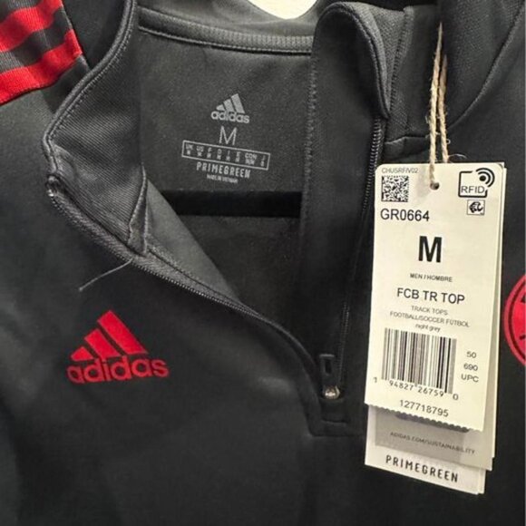 Bayern Munich Adidas AEROREADY Quarter-Zip Training Top - Gray W/Tags - Picture 2 of 3